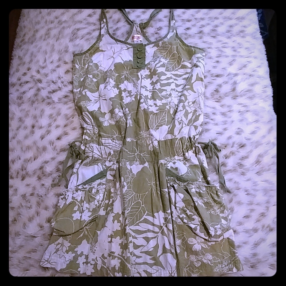 Green and Cream Dress