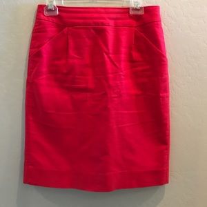 Red J.Crew Pencil Skirt Size 4
