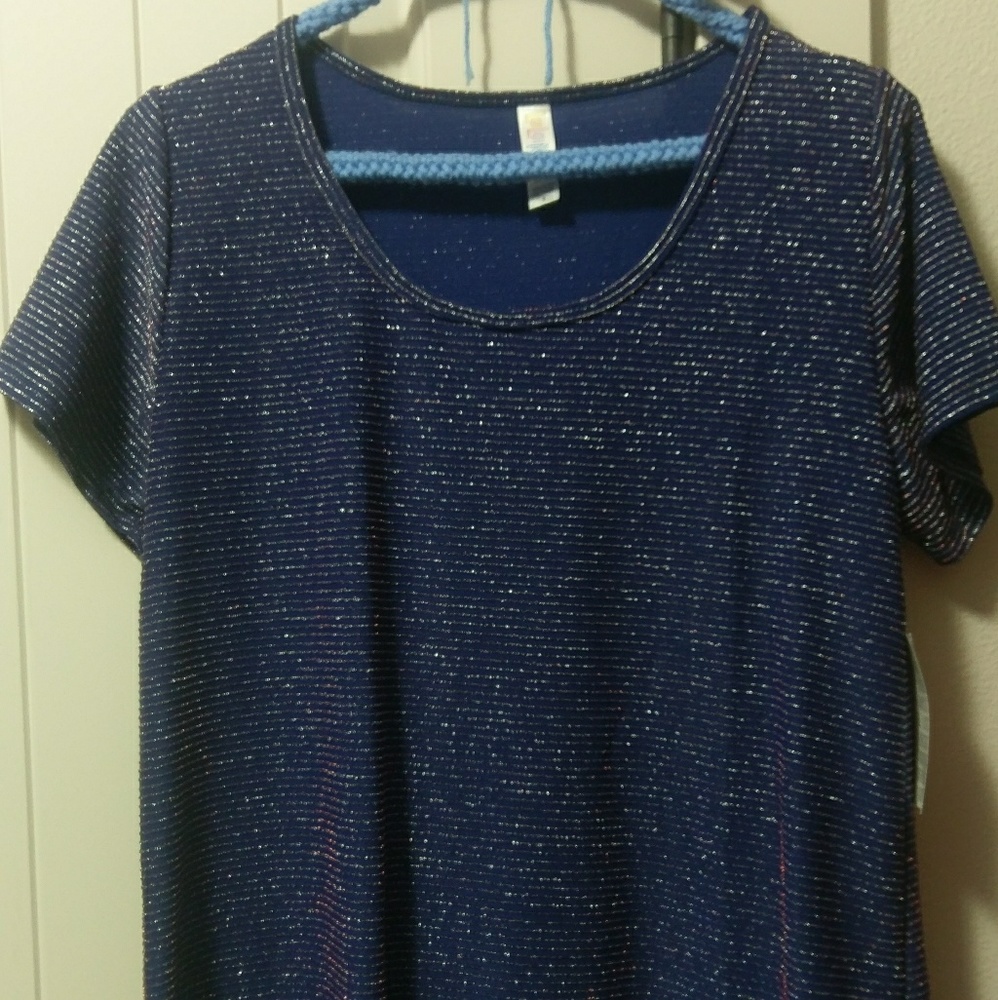 Lularoe elegant small classic tee blue