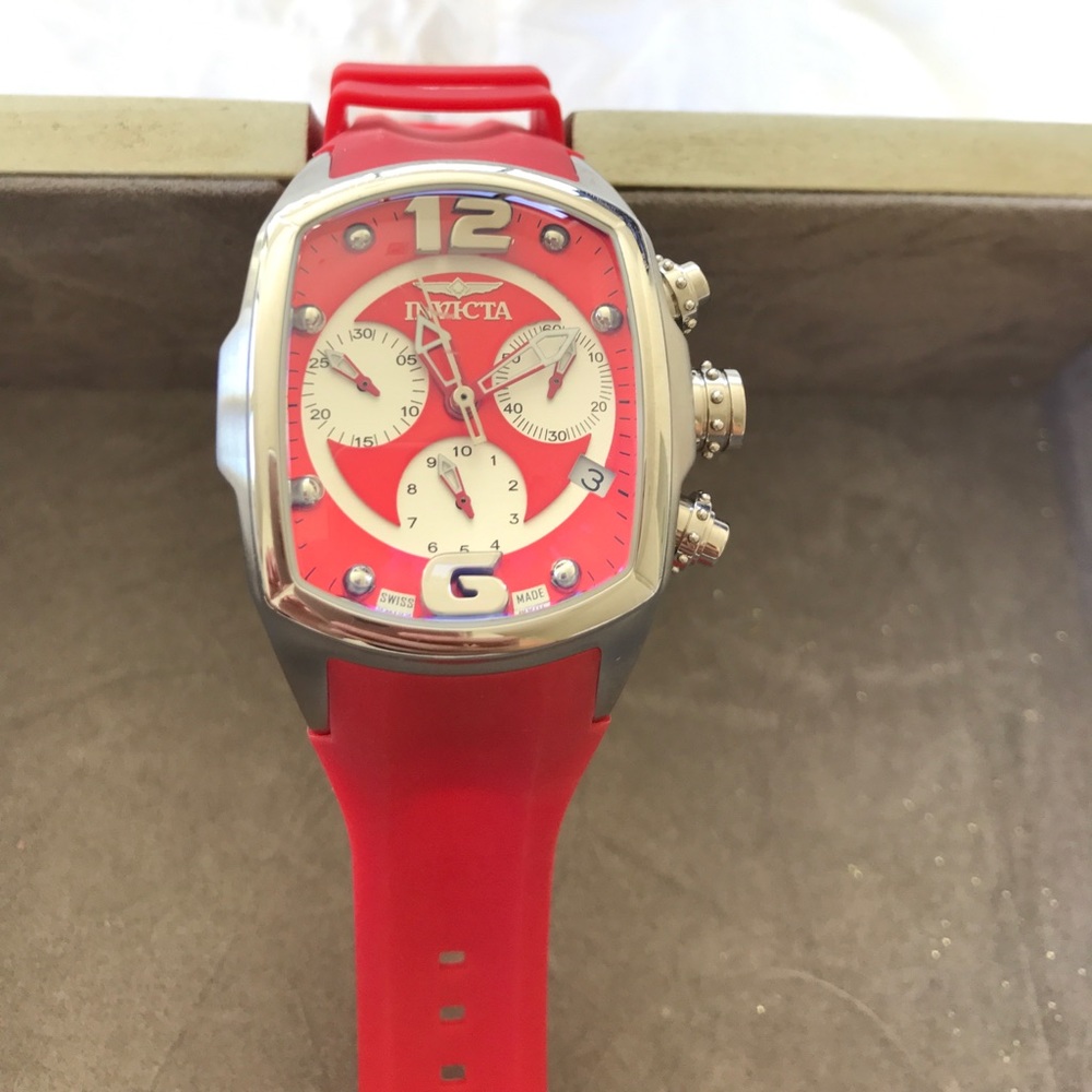 Invicta Lupah Ladie's Red Oversized Watch
