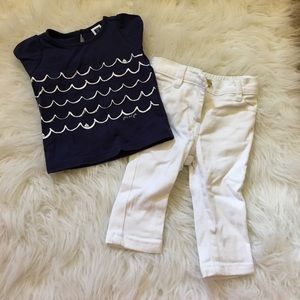 Janie and Jack top and jeans set