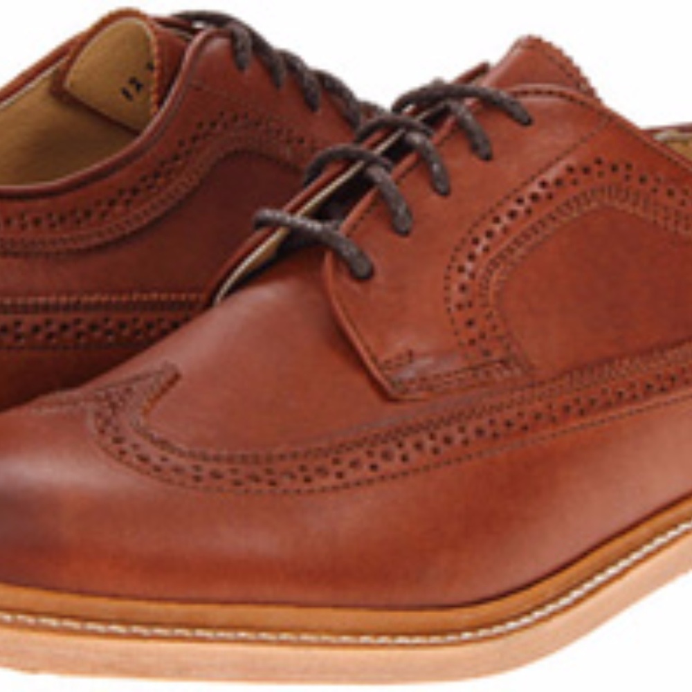 Frye James Wingtip Redwood Smooth Full Grain