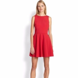 Nicole Miller Artelier Satin Crepe Fit and Flare