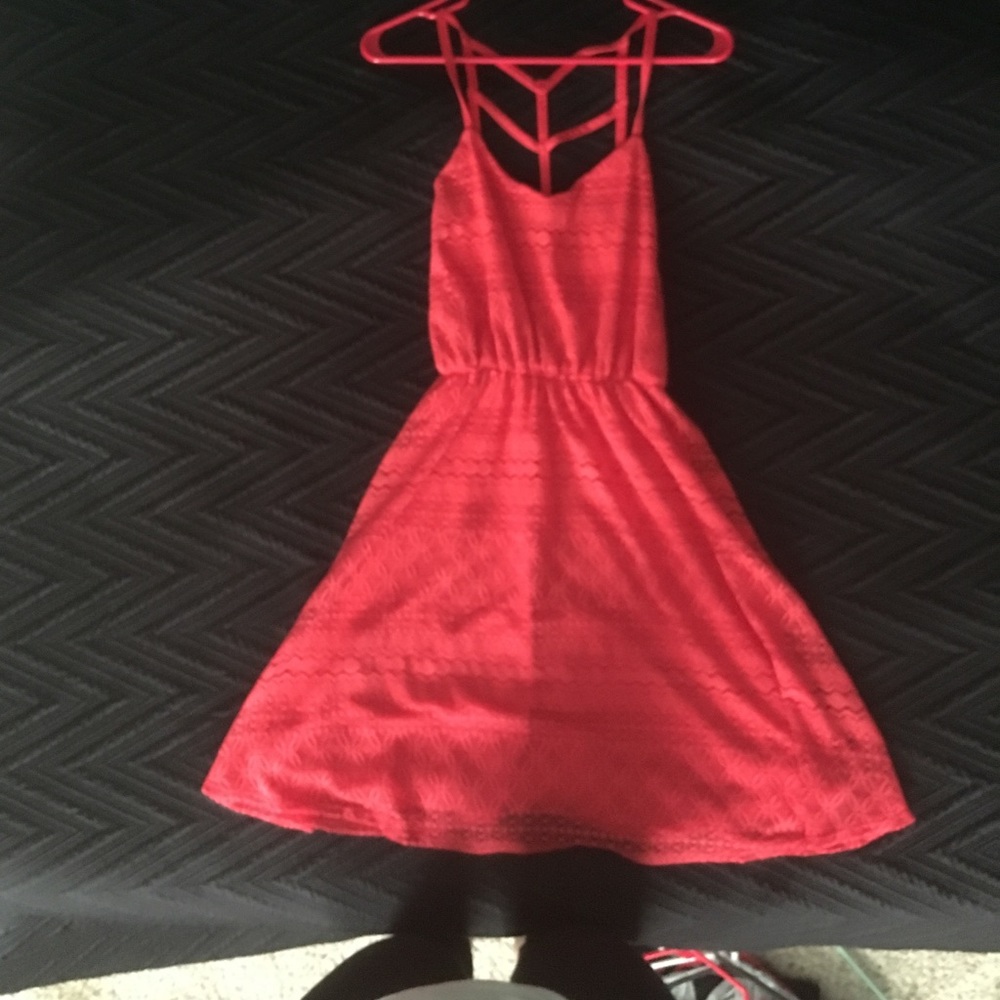 Red/Coral knee length dress Make me an Offer!