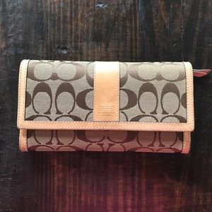Coach Wallet With Check Book Holder