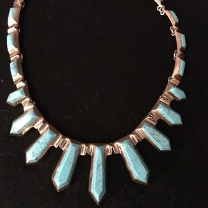 Genuine Turquoise  and Silver Necklace