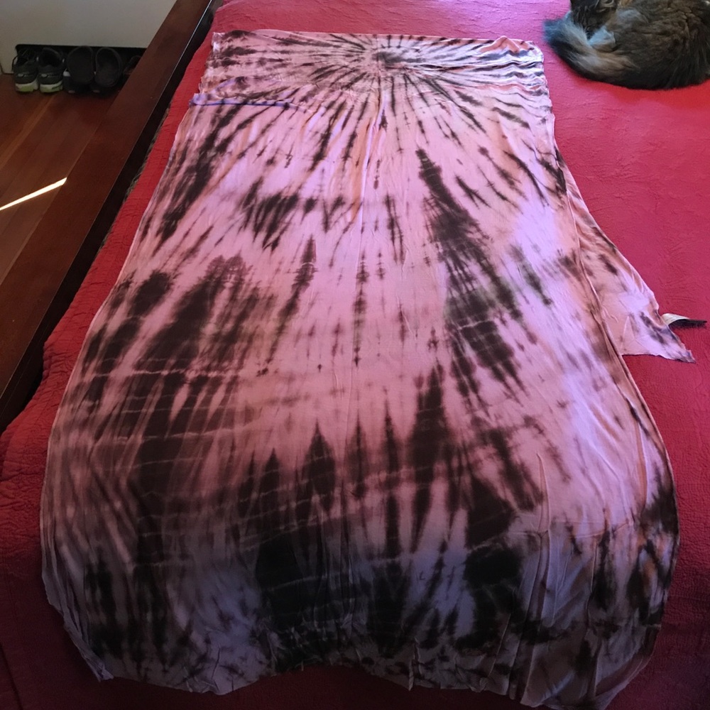 Bohemian Pink And Brown Dye Tie Wrap
