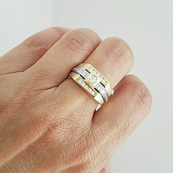 14k Gold plated men's Wedding Band Ring Size 9 - Picture 8 of 8