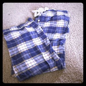 Blue plaid lounge pants