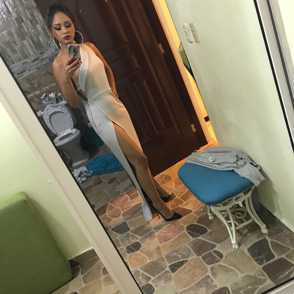 ASOS one shoulder maxi dress