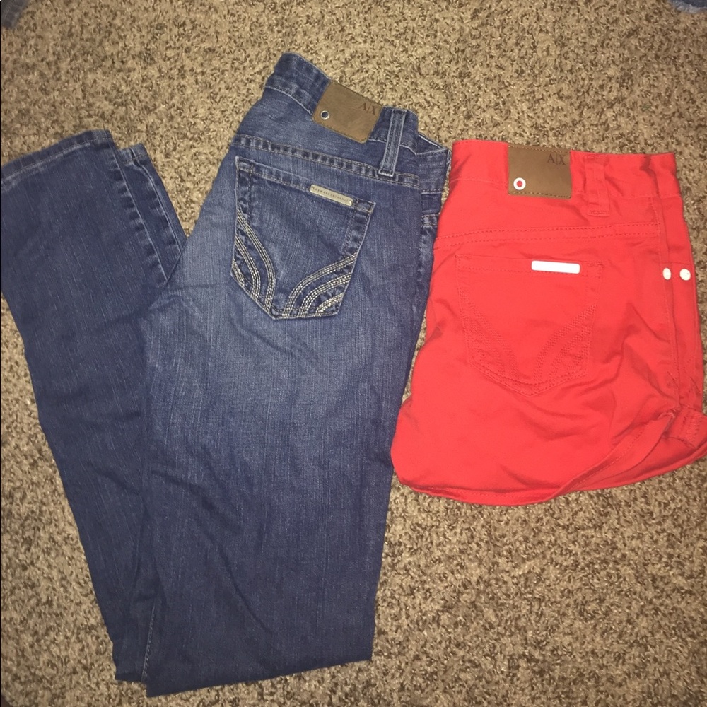 A/X Armani Exchange skinny destroyed Jeans.