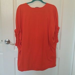 ZARA Orange Red Boxy Long Top