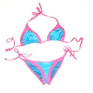 Sexy Blue and Pink Bikini