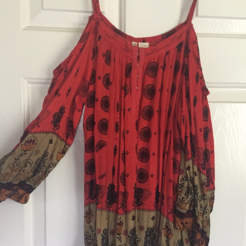 Boho Cold Shoulder Top