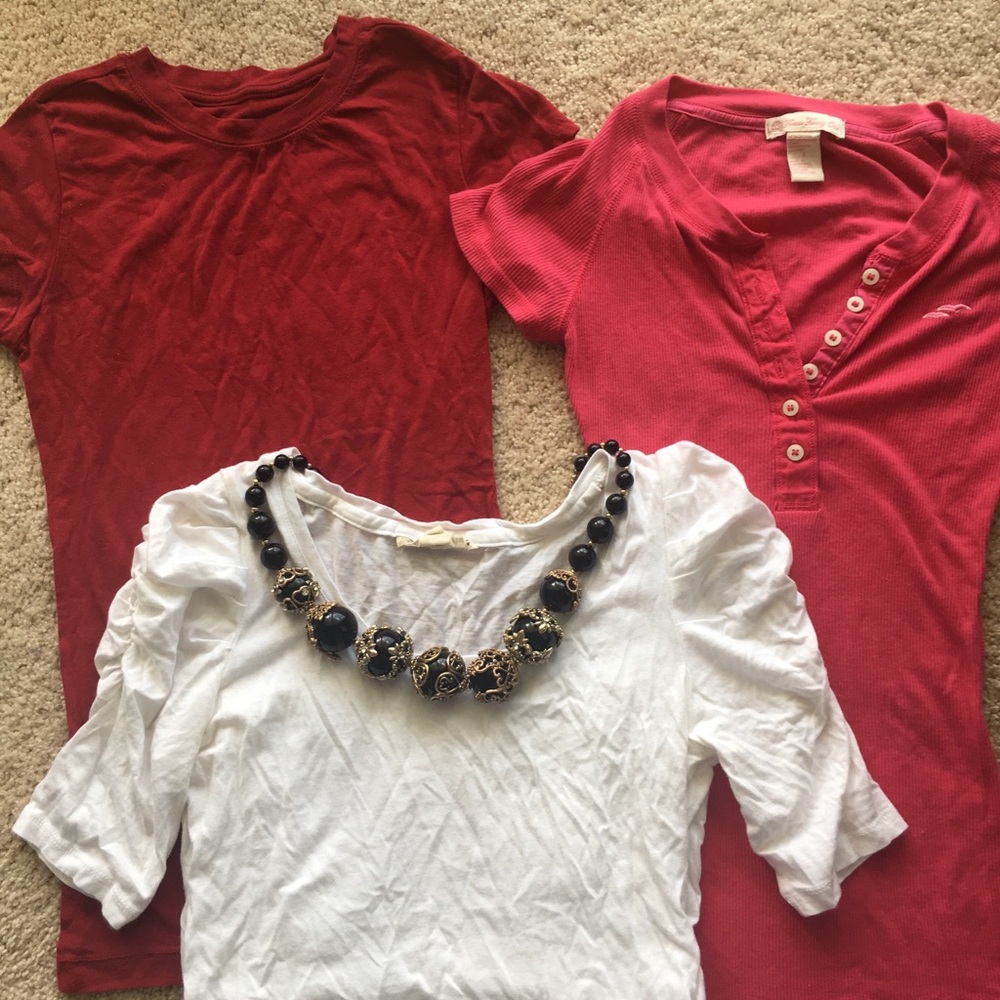 3 Basic Stretchy Comfy Cotton Shirts Forever 21