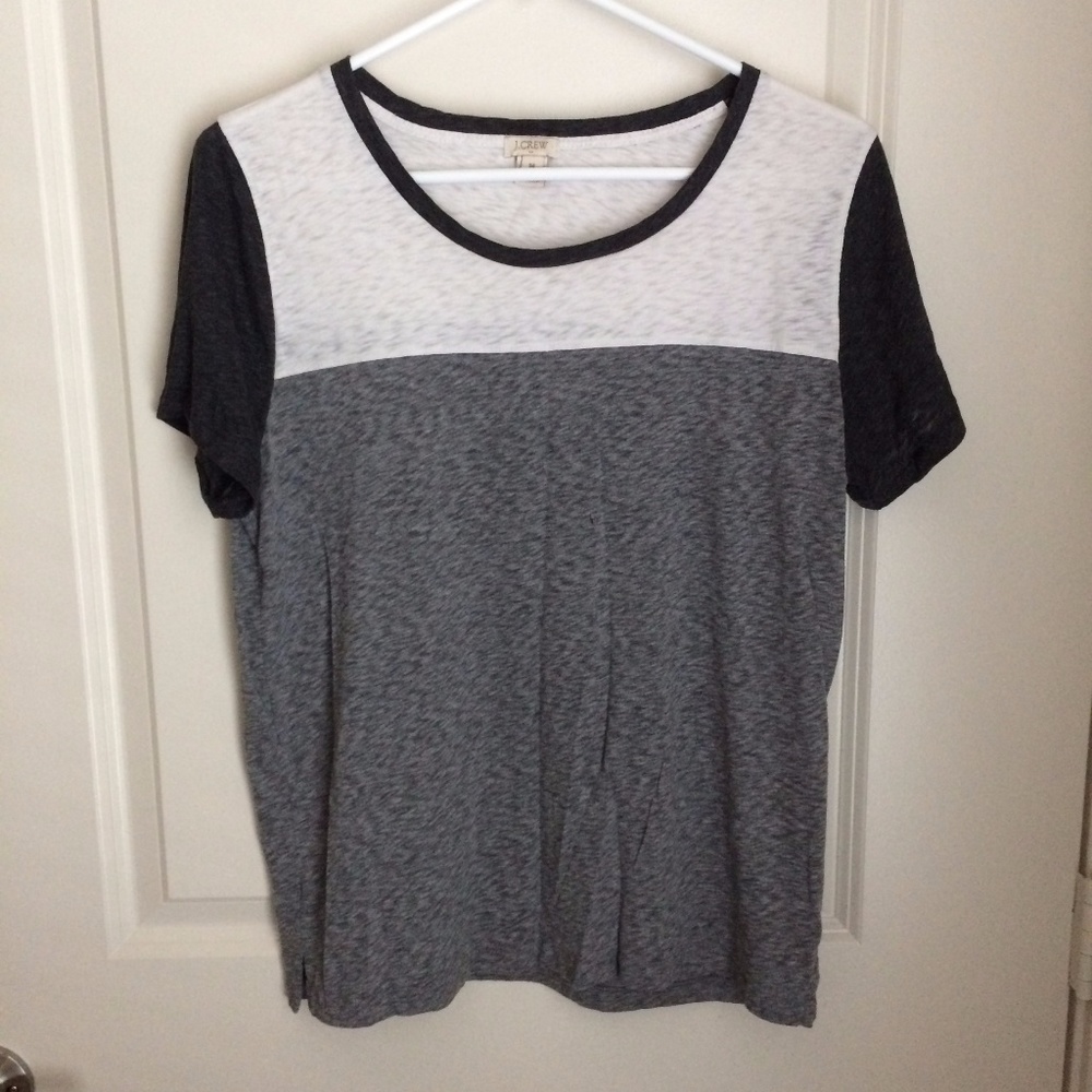 J. Crew color block knit short sleeve tee