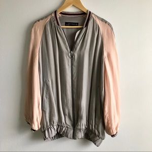 AMAZING ZARA SILKY BOMBER JACKET😍