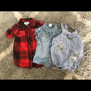 Baby girl shirts 18 months lot 3
