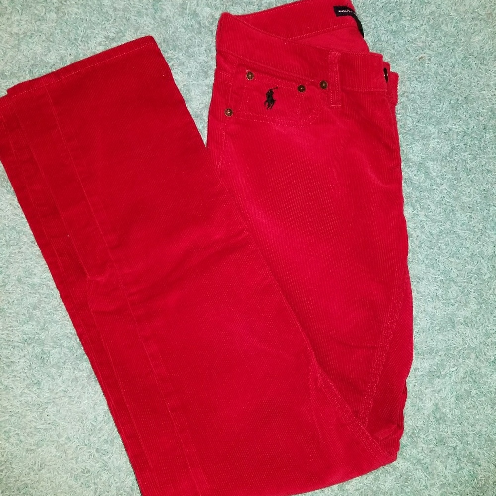 Red ralph Lauren courderoy pants