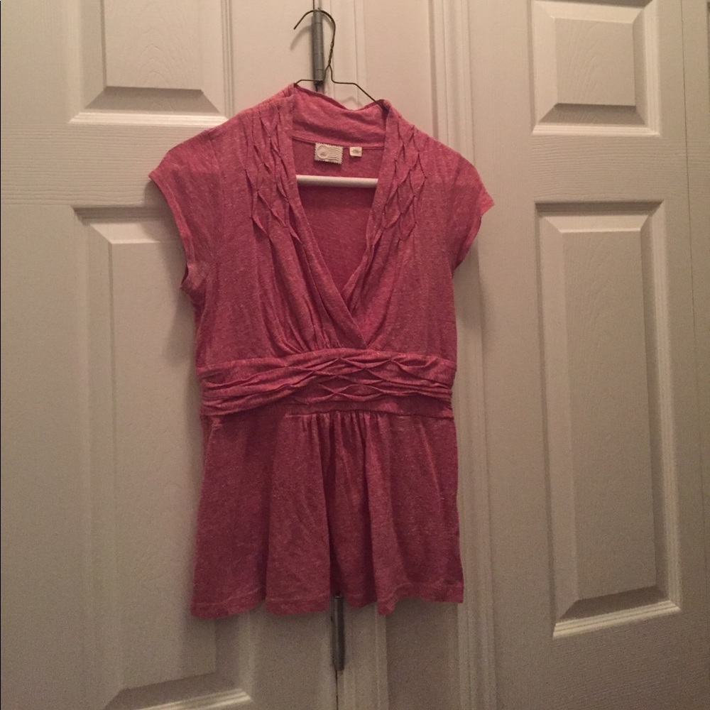 Pink anthropologie blouse.