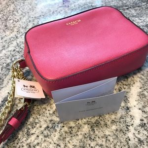 NEW! Coach Saffiano Flight Wristlet