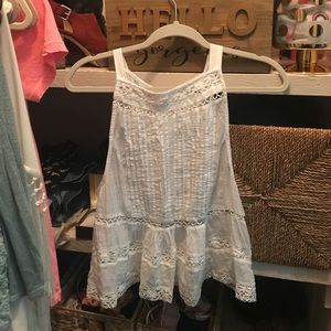 Free People White Crochet Tank Top