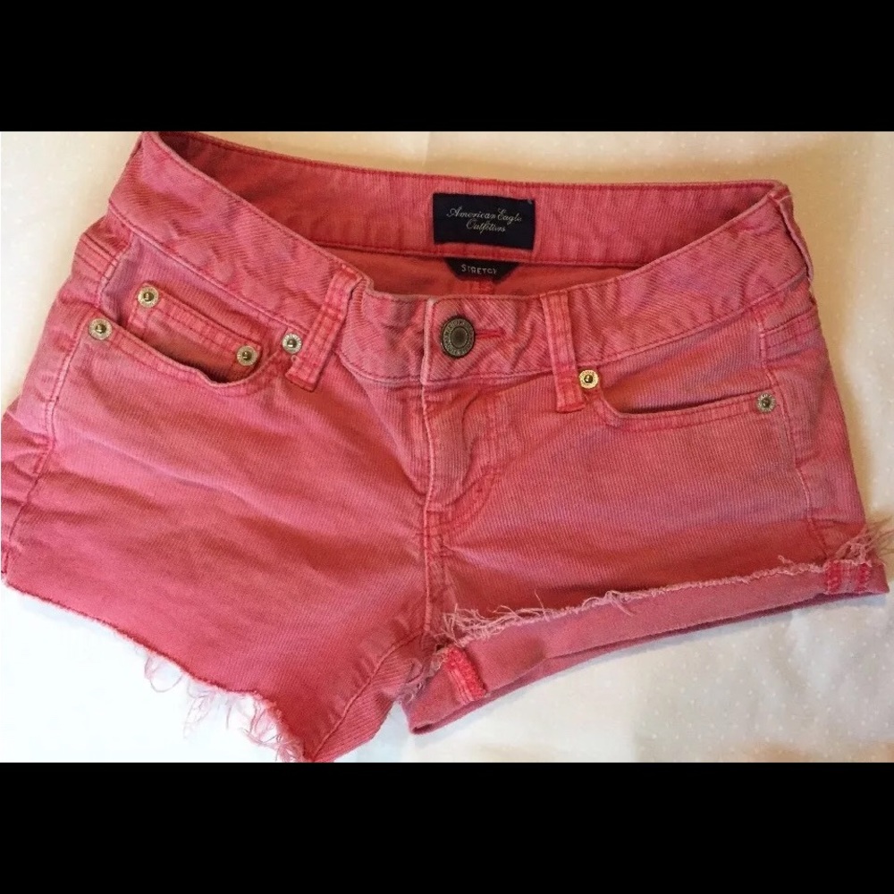 American Eagle Coral Cordurory Shorts Size 0