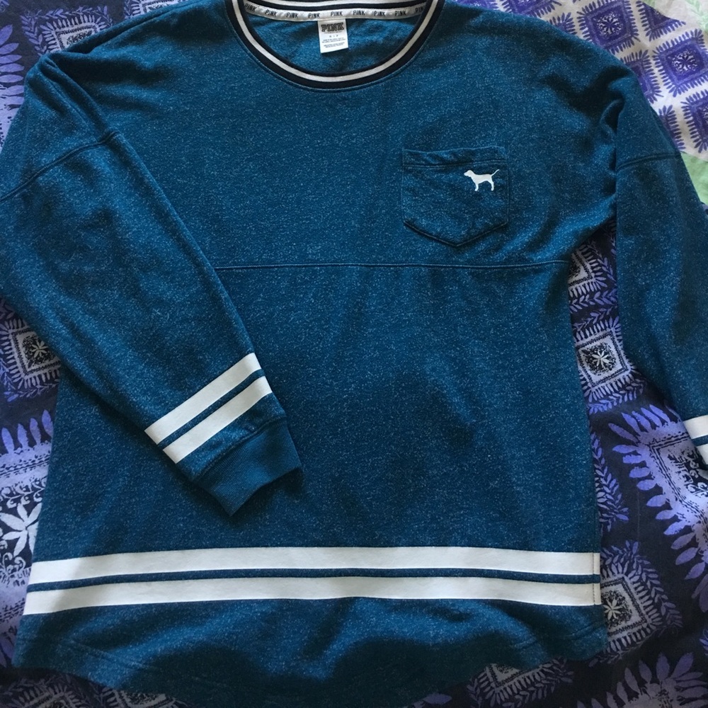 Long sleeve teal Victoria's Secret shirt