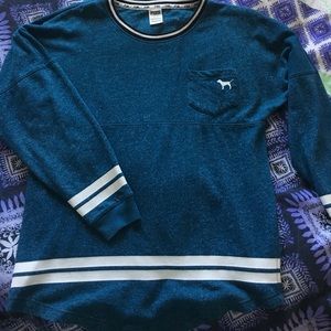 Long sleeve teal Victoria's Secret shirt