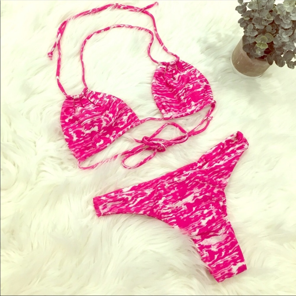 🌸 Mikoh Bikini {Pink & White mottled} 🌸