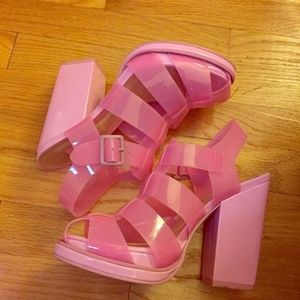 Pink Jelly Heels