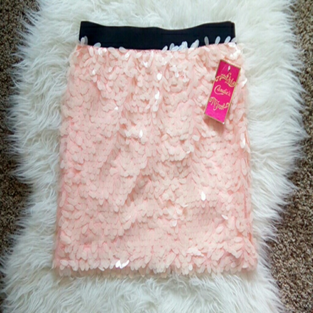 NEW Small Candies Scallops peach skirt