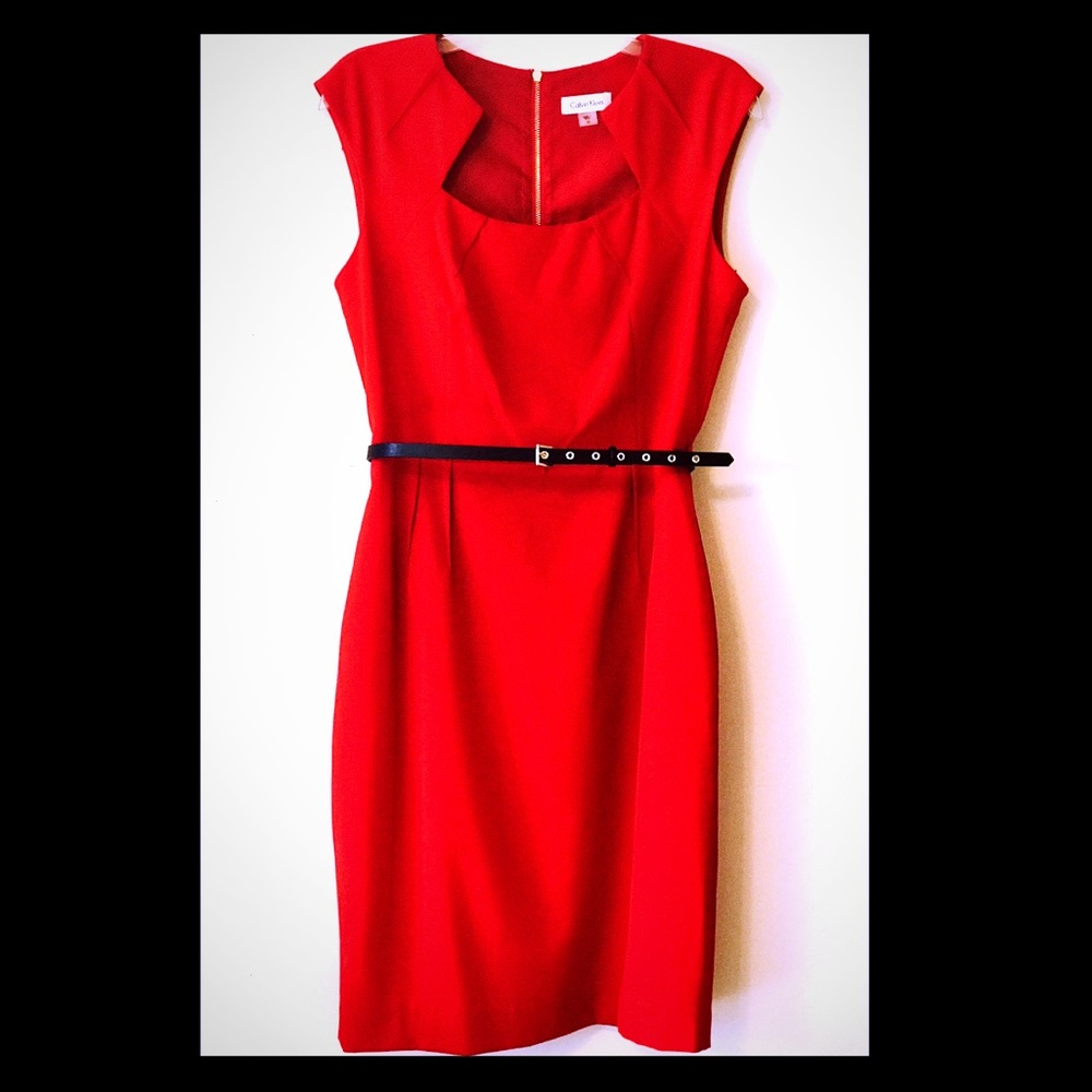 CALVIN KLEIN Sexy Red Dress ❤️ 10