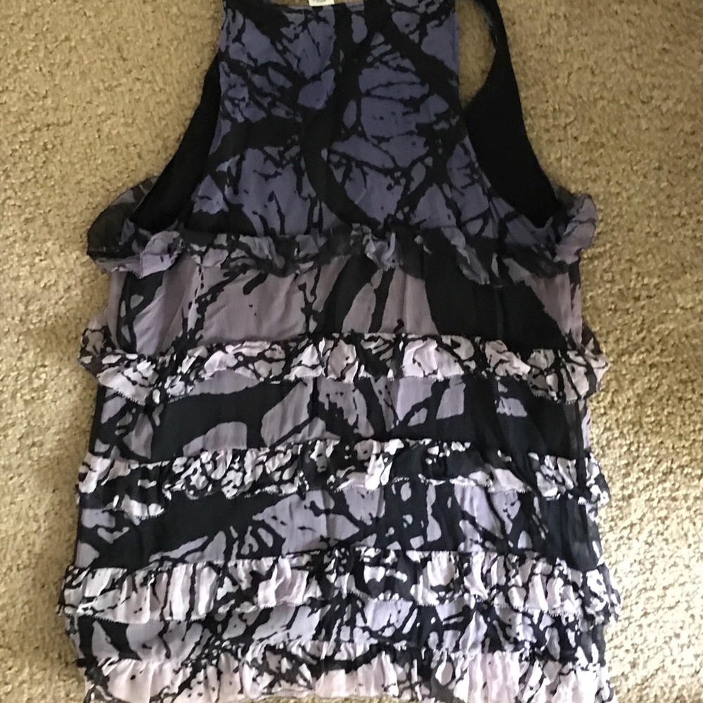 DVF Purple Ruffle Tank - Picture 2 of 3