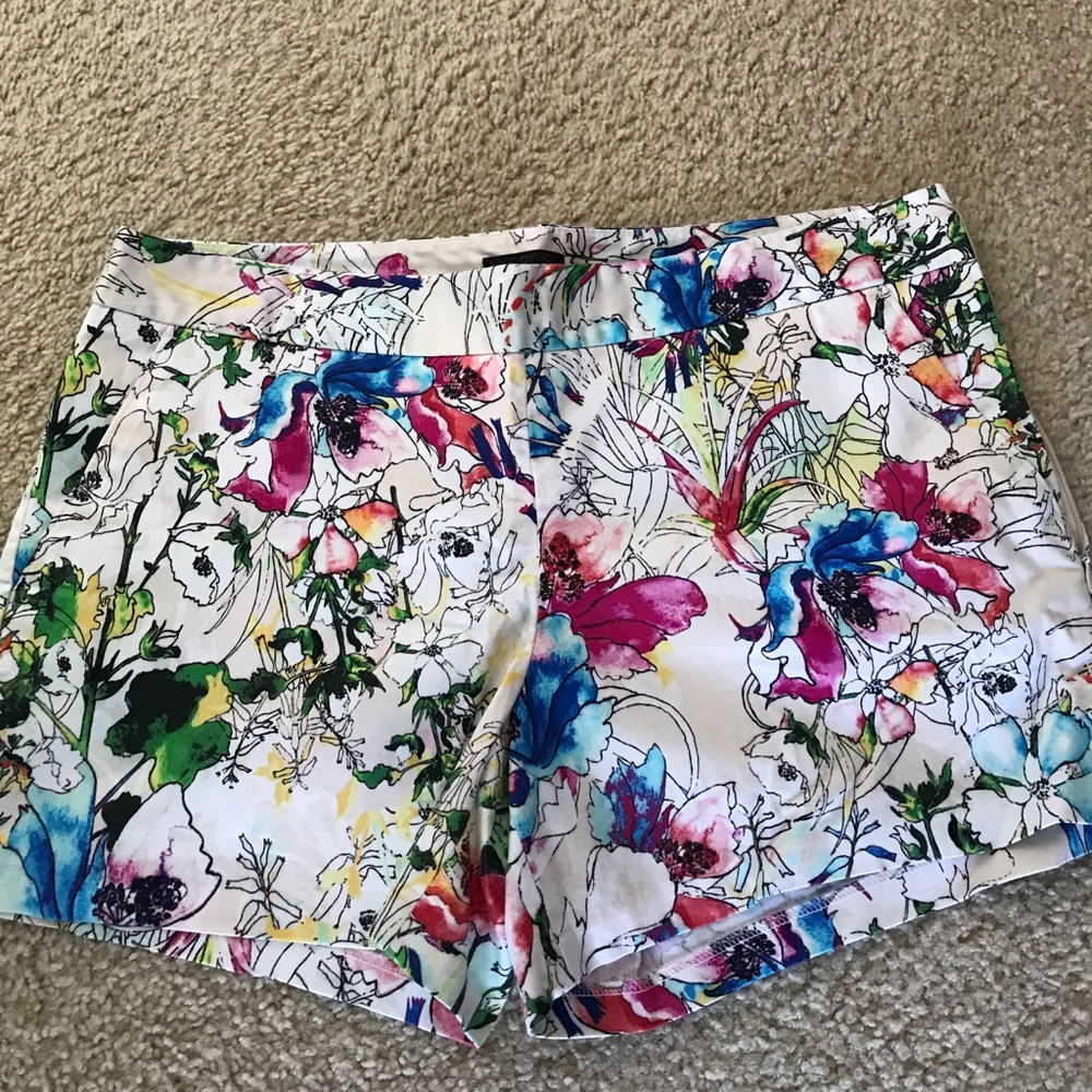 EUC watercolor midi shorts