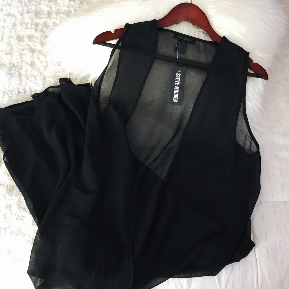 Steve Madden Sleeveless Duster Coat/Cardigan