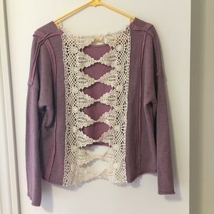 Free People bow back sweater