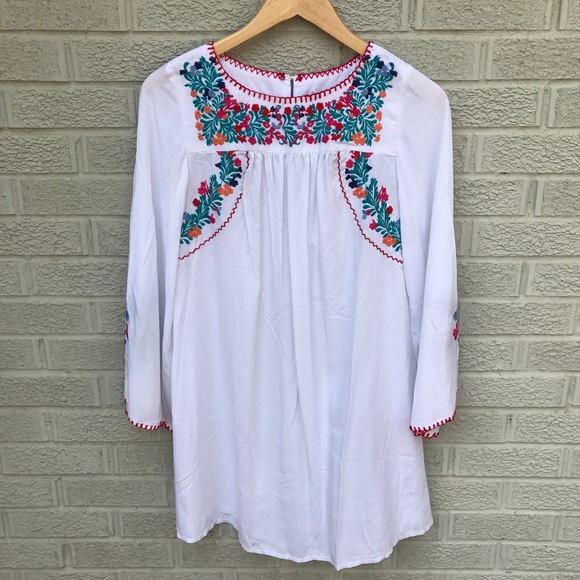 Asos Dresses & Skirts - NEW ASOS Glamorous Floral Embroidered Tunic Dress