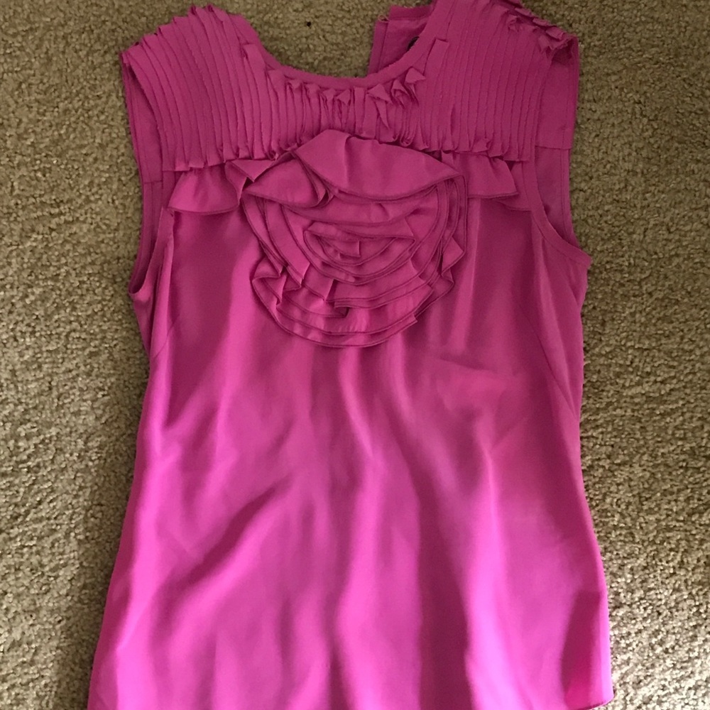 BCBG Pink Silk Blouse