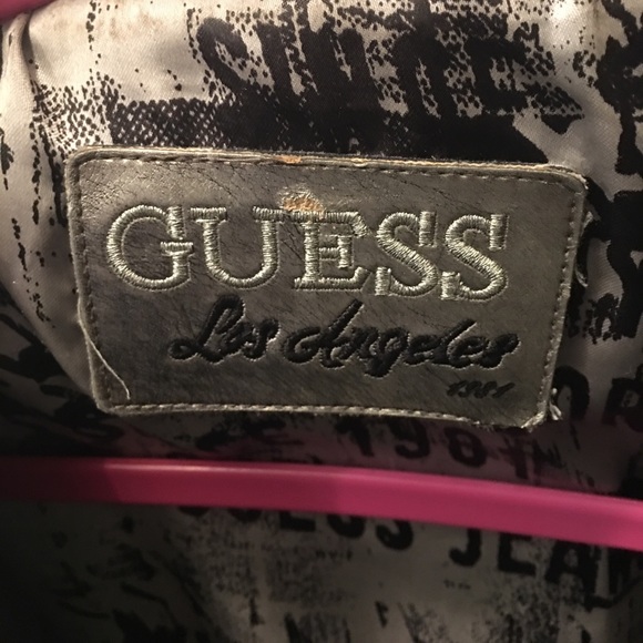 EUC Genuine Leather GUESS Jacket - Picture 2 of 7