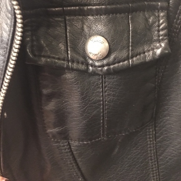 EUC Genuine Leather GUESS Jacket - Picture 4 of 7