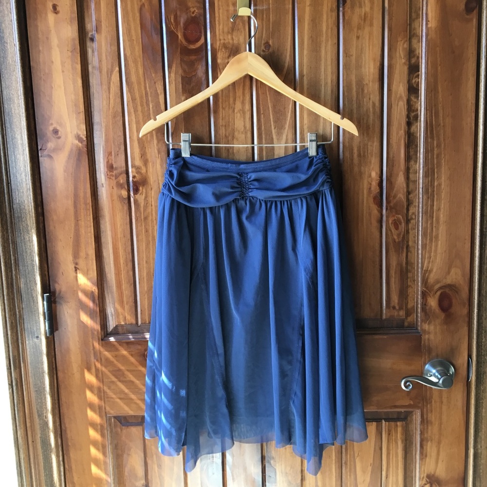 Blue Gray Mesh Skirt