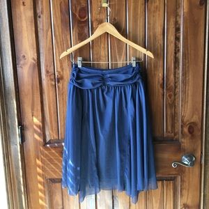 Blue Gray Mesh Skirt