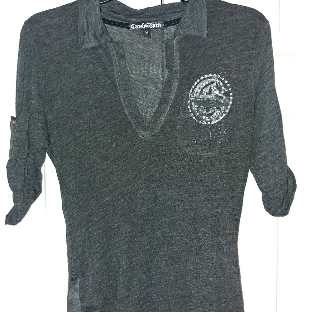 Awsome military style Crash & Burn shirt