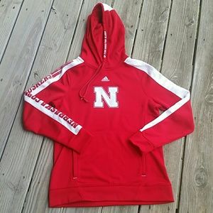 Adidas Nebraska Huskers climawarm fleece hoodie
