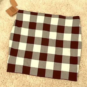 Rachel Roy Plaid Bodycon Skirt