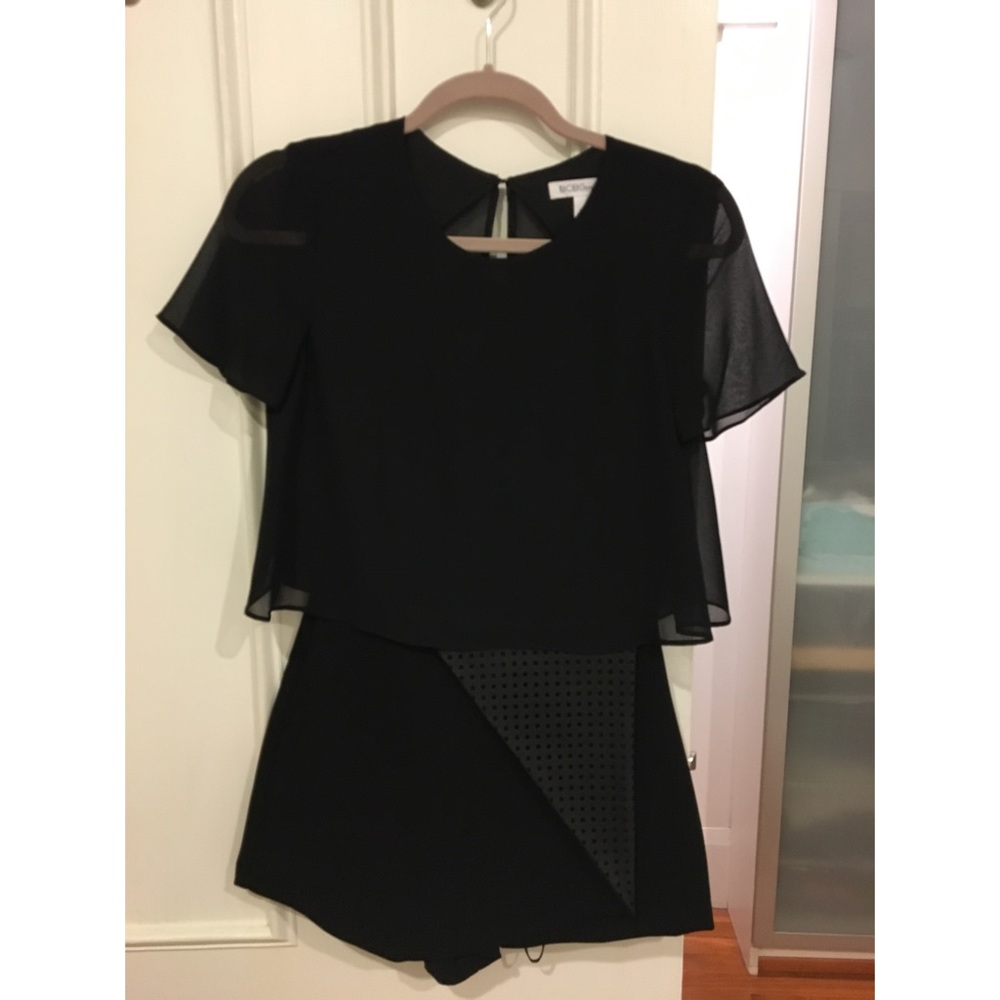 NWOT BCBG Open Back Romper