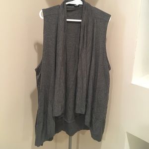 Dark grey cardigan vest