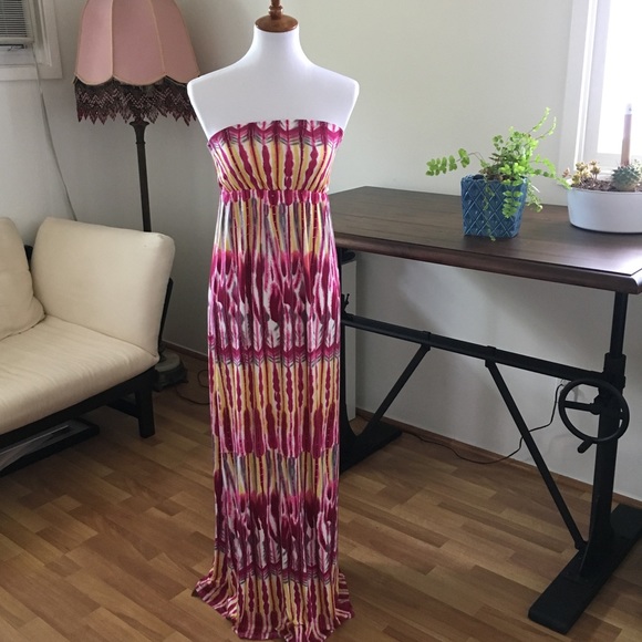 ✨FELICITY COCO Print Strapless Jersey Maxi Dress - Picture 4 of 8