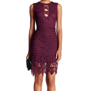 Beautiful Maroon/Burgundy Stitched dress. Size M